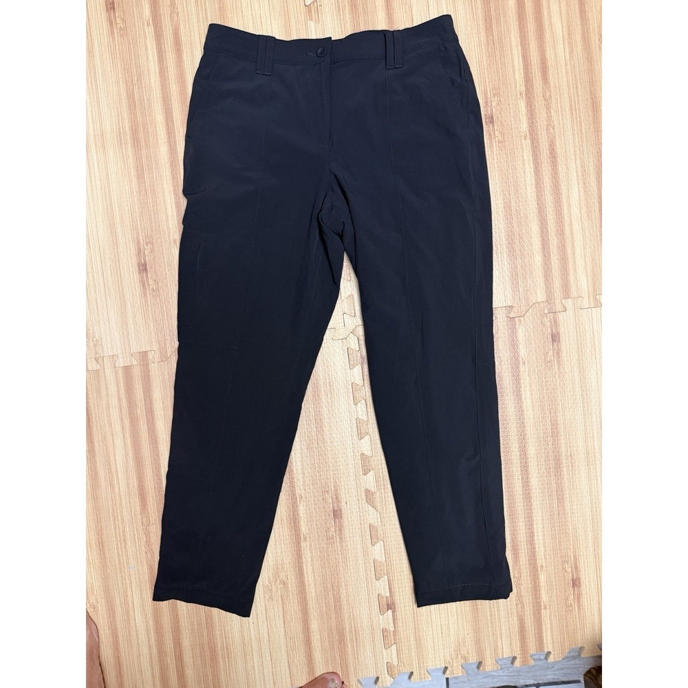 Talbots Cargo Hiking Pants Womens 8P Black Stretch Lightweight Tapered Leg